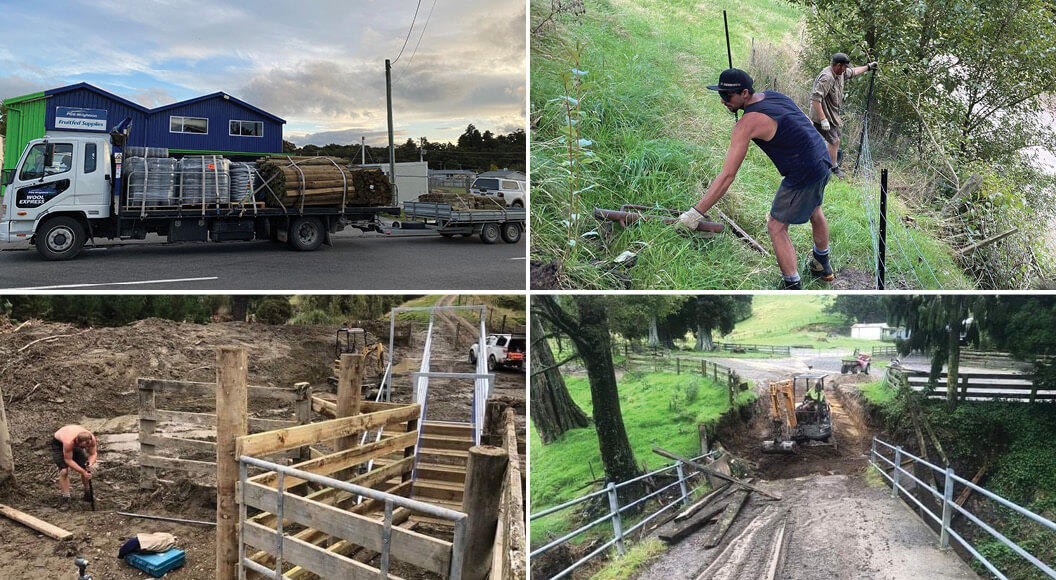 Images showing Cyclone Gabrielle recovery work in Eskdale